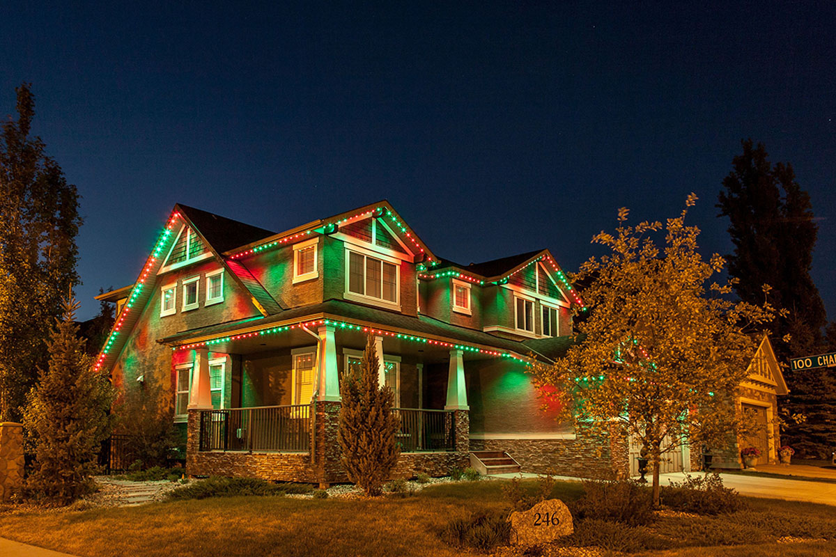 Lights that deals shine on house